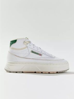 Reebok White Sneakers with Green Trim